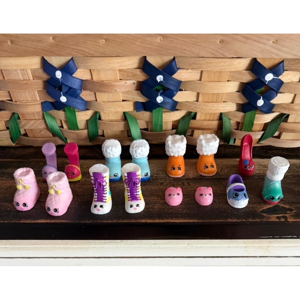 Shopkins Shoe Lot 15 Piece Miniature Figure Collection Boots Sneakers Heels